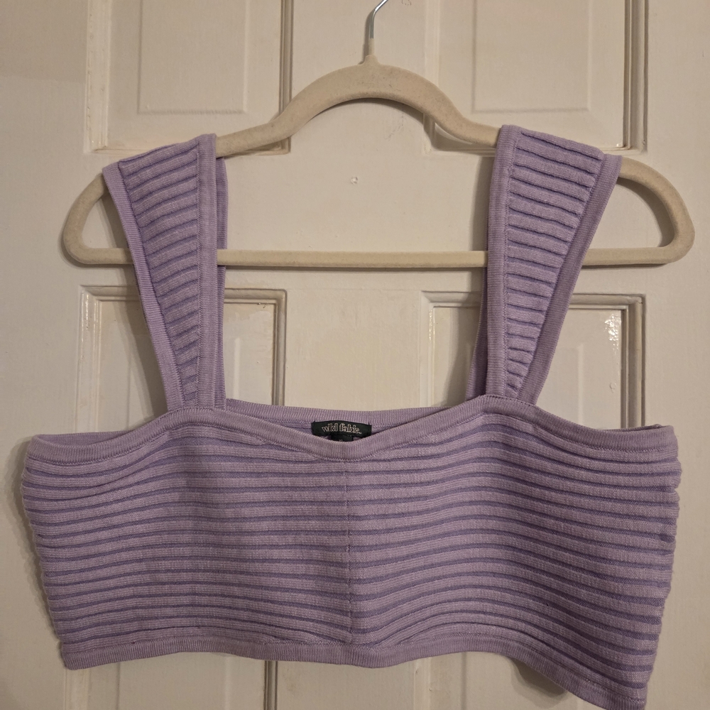 Wild Fable Lavender Ribbed Crop Top